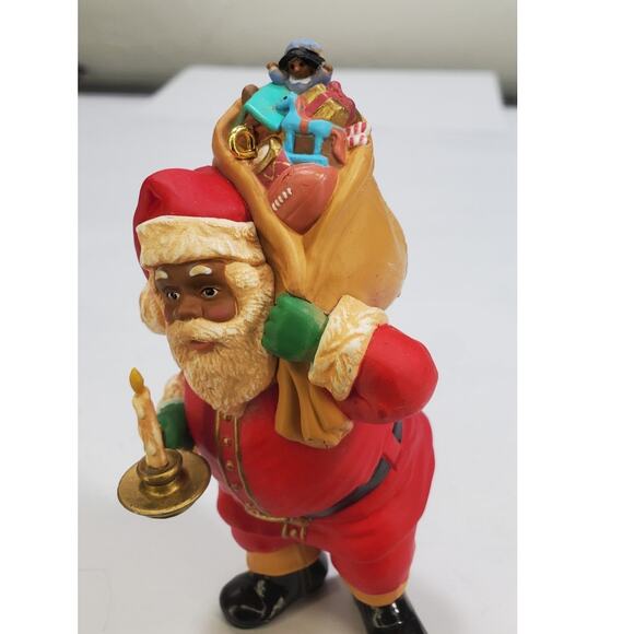 Vintage Hallmark Keepsake Ornament 1996 Making His Rounds African-American Santa - Picture 6 of 8